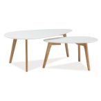 Konferenčný stolík Milan L3 80 cm / Biela