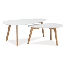 Konferenčný stolík Milan L3 80 cm / Biela
