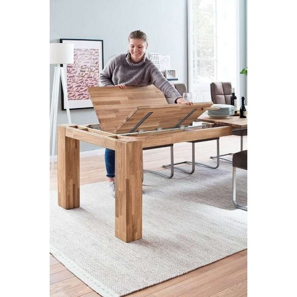 Rozkladací jedálenský stôl z dubového dreva NANTES 160 – 240 cm