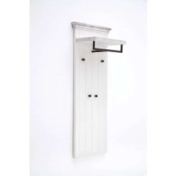 Otvorená komoda Odell 120 x 80 x 40 cm / Borovica / Biela