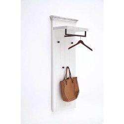 Otvorená komoda Odell 120 x 80 x 40 cm / Borovica / Biela