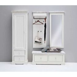 Zrkadlo Odell 80 x 75 x 5 cm / Borovica / Biela