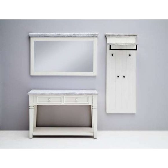 Zrkadlo Odell 124 x 75 x 5 cm / Borovica / Biela