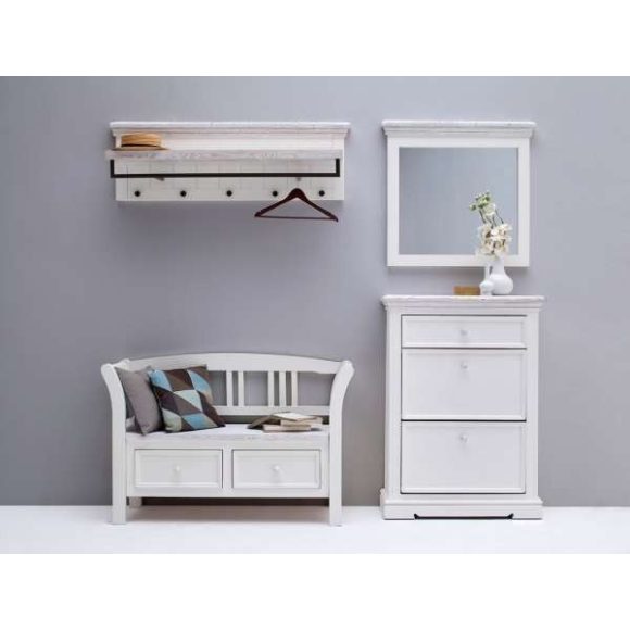 Ľavica so zásuvkami Odell 120 x 45 x 40 cm / Borovica / Biela