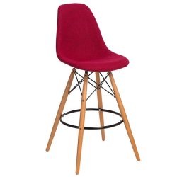Barová stolička P016W Duo / Vínová – Sivá
