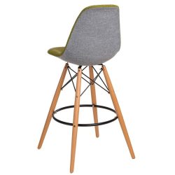 Barová stolička P016W Duo / Zelená – Sivá