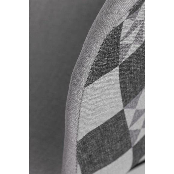 Barová stolička P016W / Sivý patchwork