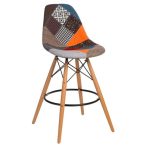 Barová stolička P016W / Farebný patchwork