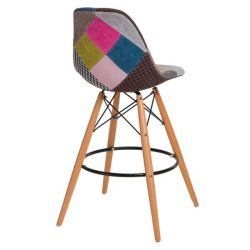 Barová stolička P016W / Farebný patchwork