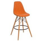 Barová stolička P016W Duo / Oranžová – Sivá