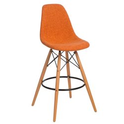 Barová stolička P016W Duo / Oranžová – Sivá