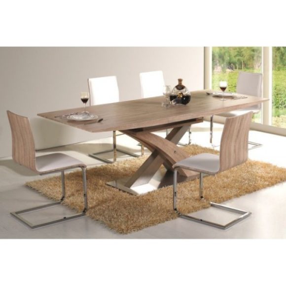 Jedálenský stôl Remus 120 cm Orech / Matná čierna