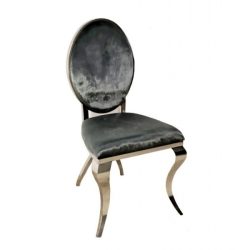 Konferenčný stolík Silver A 80 cm / Čierna / Strieborná