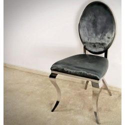 Konferenčný stolík Silver A 80 cm / Čierna / Strieborná
