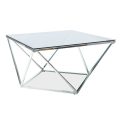 Konferenčný stolík Silver B 50 cm / Čierna / Strieborná