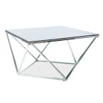 Konferenčný stolík Silver B 50 cm / Čierna / Strieborná