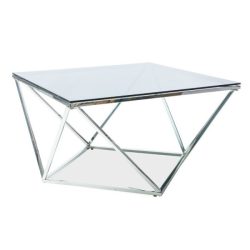 Konferenčný stolík Silver B 50 cm / Čierna / Strieborná