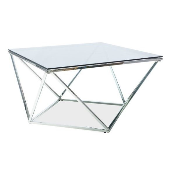 Konferenčný stolík Silver B 50 cm / Čierna / Strieborná