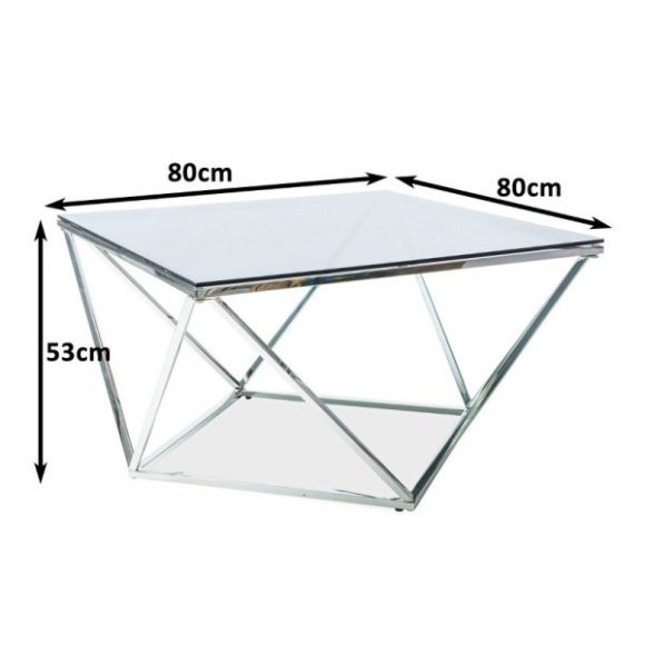 Konferenčný stolík Silver B 50 cm / Čierna / Strieborná