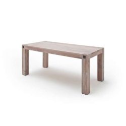   Jedálenský stôl z dubového dreva LEEDS 180 cm / Bielený dub