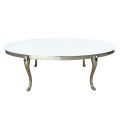Oválny konferenčný stolík T783 Lazur 70 x 130 cm / Biela