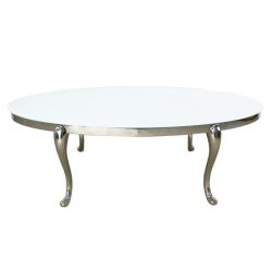 Oválny konferenčný stolík T783 Lazur 70 x 130 cm / Biela