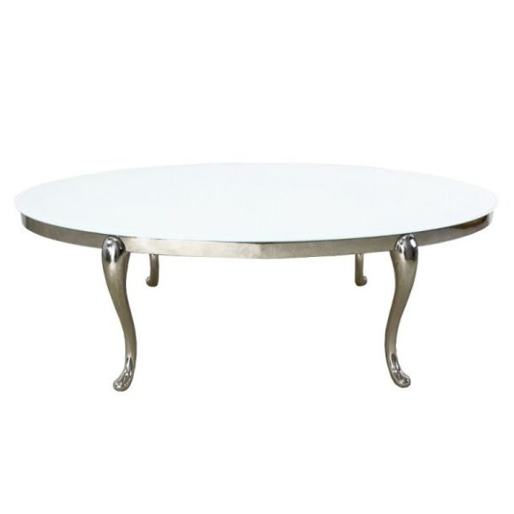Oválny konferenčný stolík T783 Lazur 70 x 130 cm / Biela