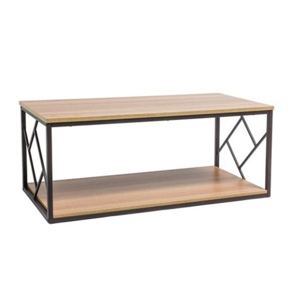 Odkladací stolík Tom 40 cm Dub / Čierna