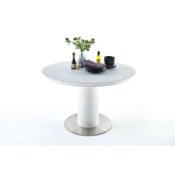 Rozkladací jedálenský stôl Waris 120 – 160 cm Biela