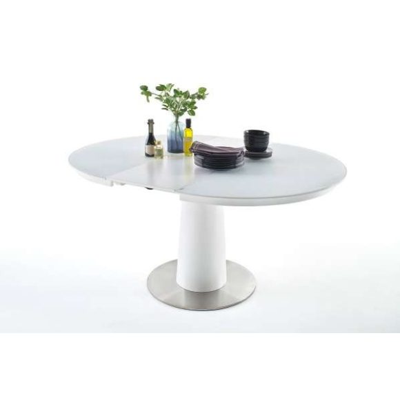 Rozkladací jedálenský stôl Waris 120 – 160 cm Biela