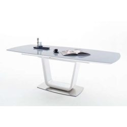   Rozkladací jedálenský stôl Xander 180 – 230 cm Biela / Sivá