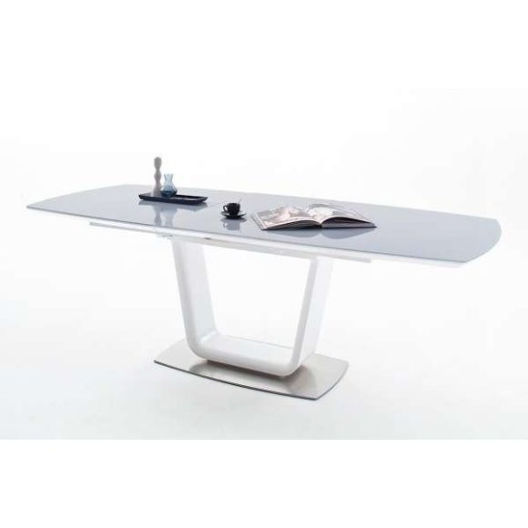 Rozkladací jedálenský stôl Xander 180 – 230 cm Biela / Sivá