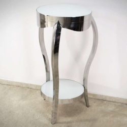   Odkladací stolík – stojan na kvety Florrya 40 x 92 cm / Strieborná