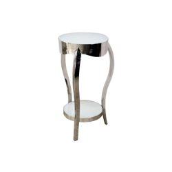   Odkladací stolík – stojan na kvety Florrya 40 x 86 cm / Strieborná