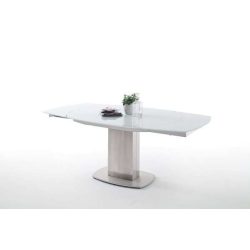   Rozkladací sklenený jedálenský stôl Zelder 130 – 190 cm Biela
